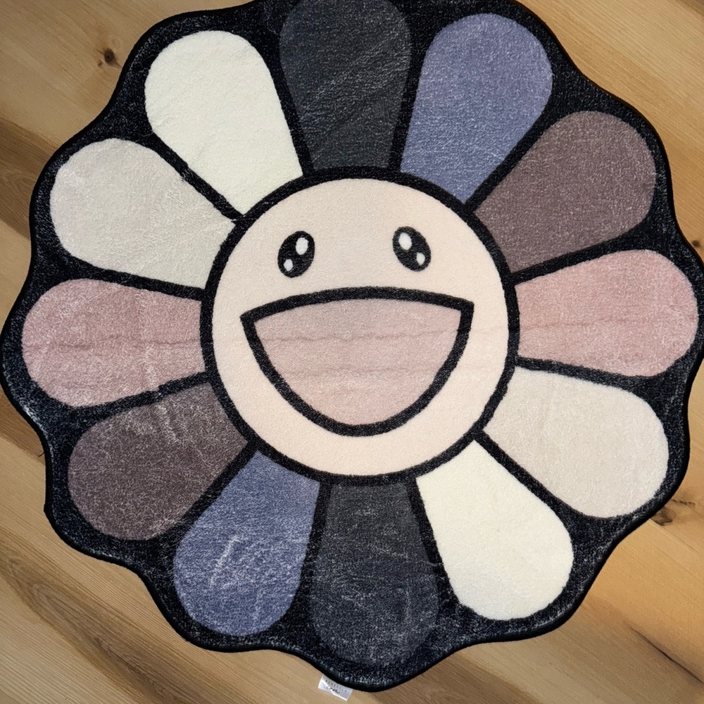 Murakami Smiling Flower Design Rug